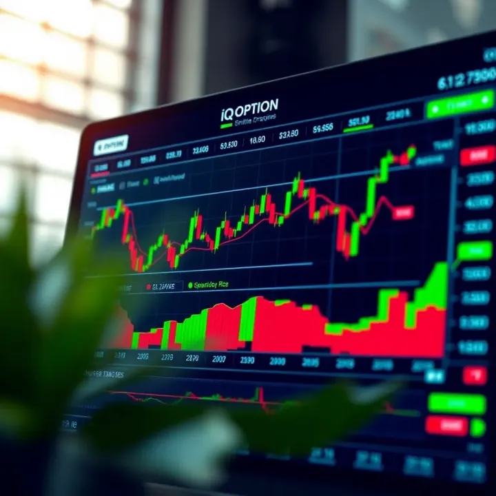 Illustration of a digital trading platform interface displaying various financial assets and indicators