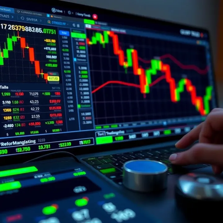 Visual representation of financial assets and trading tools available on Olymp Trade