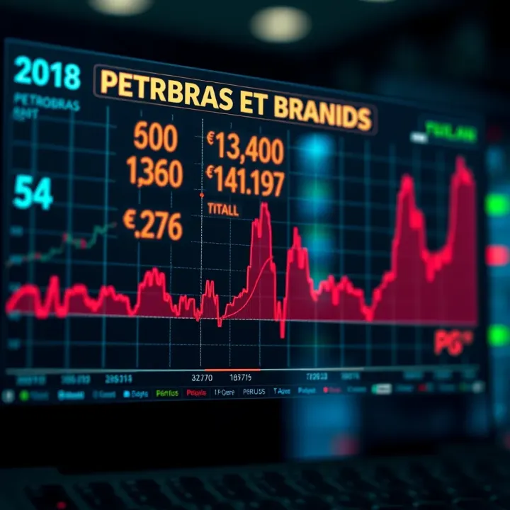 Graph displaying the historical price trends of Petrobras shares over several years
