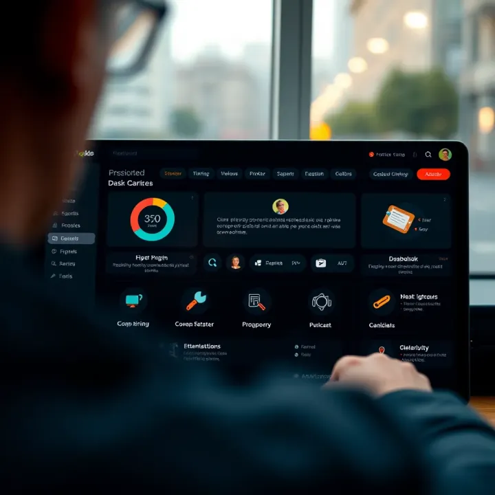 Interface showcasing Poket’s main dashboard with highlighted features