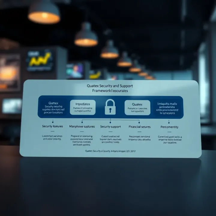 Diagram illustrating the security features and support structure of Quatex