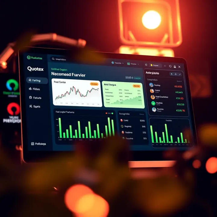 Dashboard view of Quotex affiliate platform highlighting key features and earnings overview