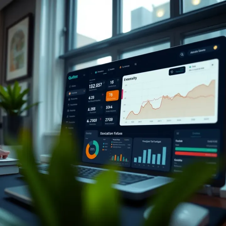Key Features and Navigation on Quotex Dashboard Dashboard view highlighting essential features and navigation menu on Quotex user interface