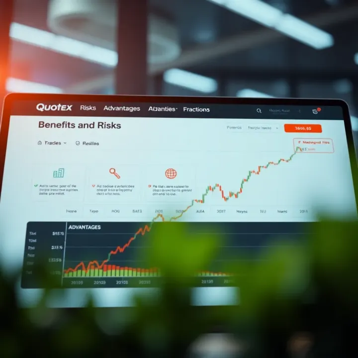Graph showing potential advantages and risks involved in trading with Quotex platform