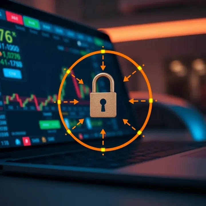 Illustration of secure online trading environment and legal compliance for Quotex users