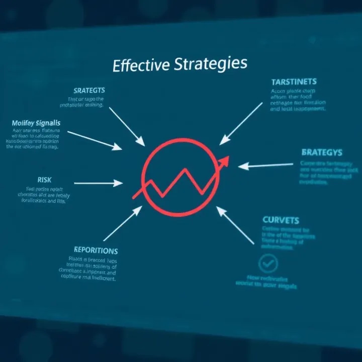 Diagram illustrating strategy tips and risk management techniques for interpreting Quotex signals