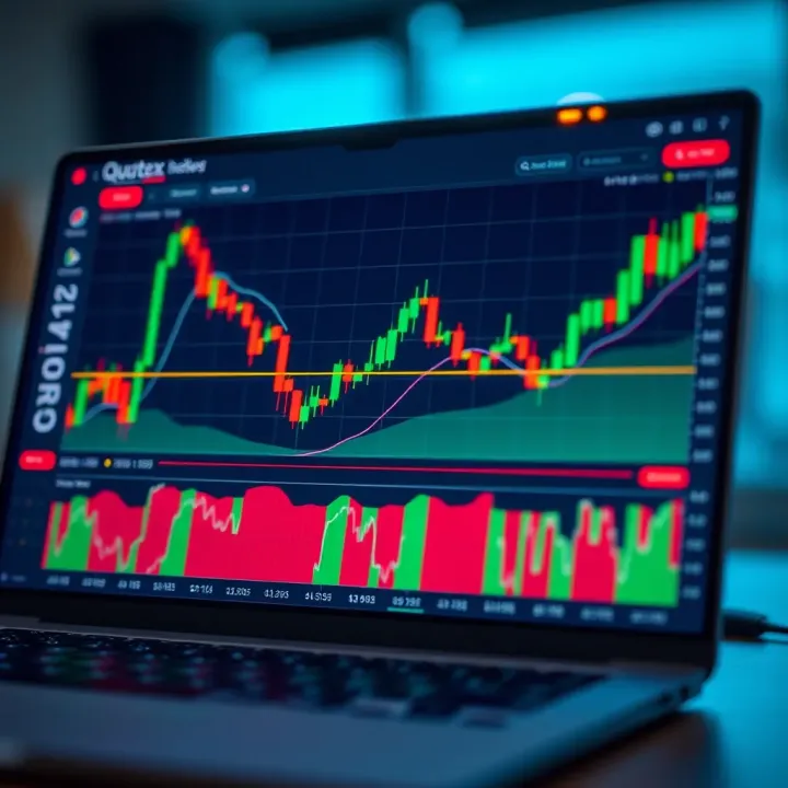 Graph showing trading strategy with upward and downward market trends highlighted