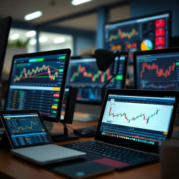 Collection of digital tools and software interfaces for smart binary options trading