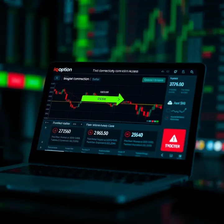How to Identify Connection Issues and Troubleshoot IQ Option Access Illustration of internet connection status and troubleshooting tools for online trading