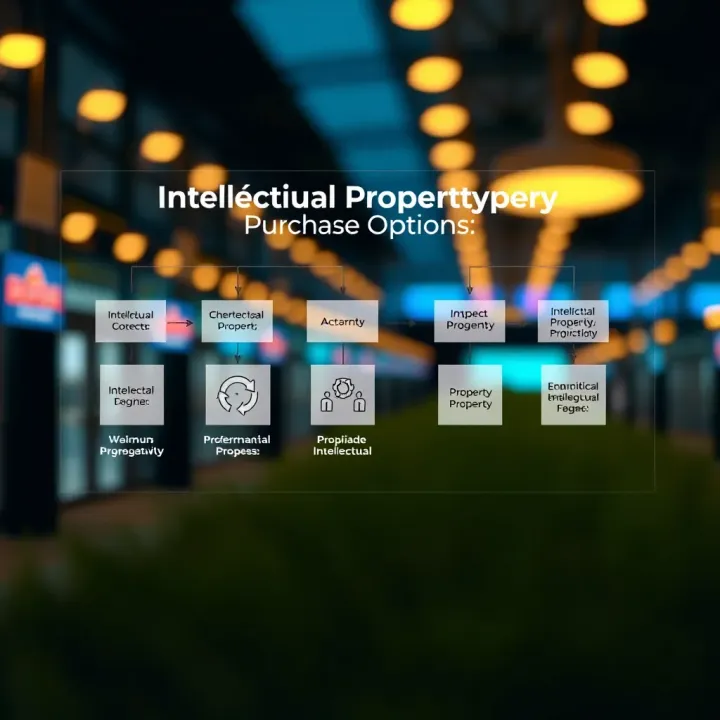 Diagram illustrating the concept and flow of intellectual property purchase options