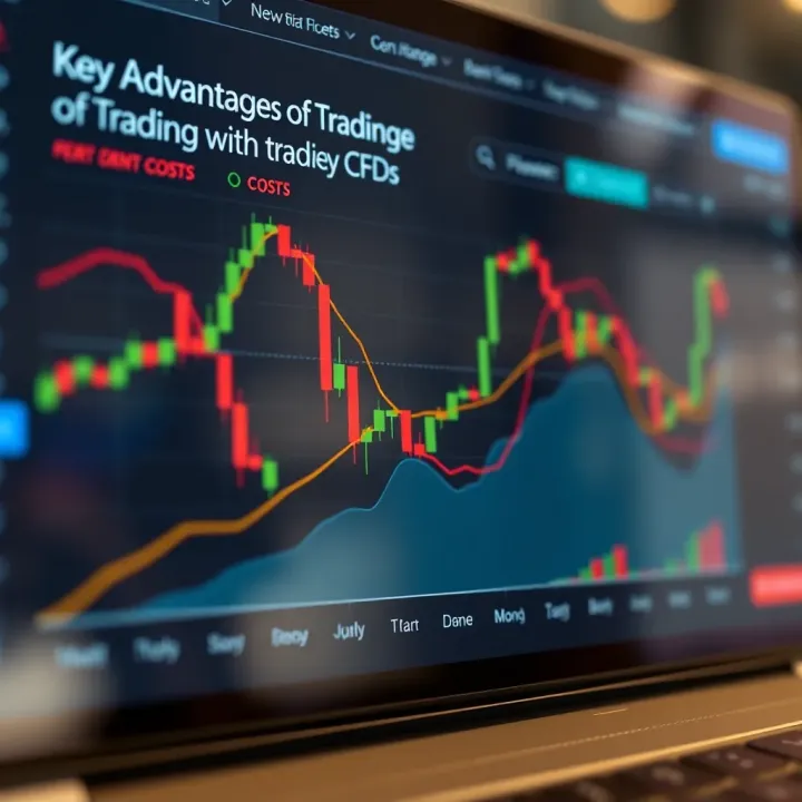 Graph illustrating the advantages of trading with contracts for difference including flexibility and low costs