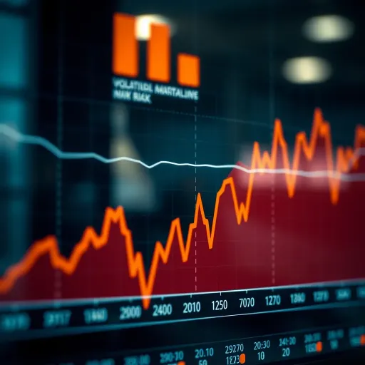 Volatility Indices Illustrating Market Risk Fluctuations Graph showing rising and falling volatility index values to represent market risk levels
